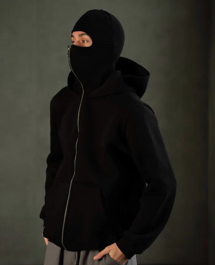 Balaclava Ninja Zipper Hoodie